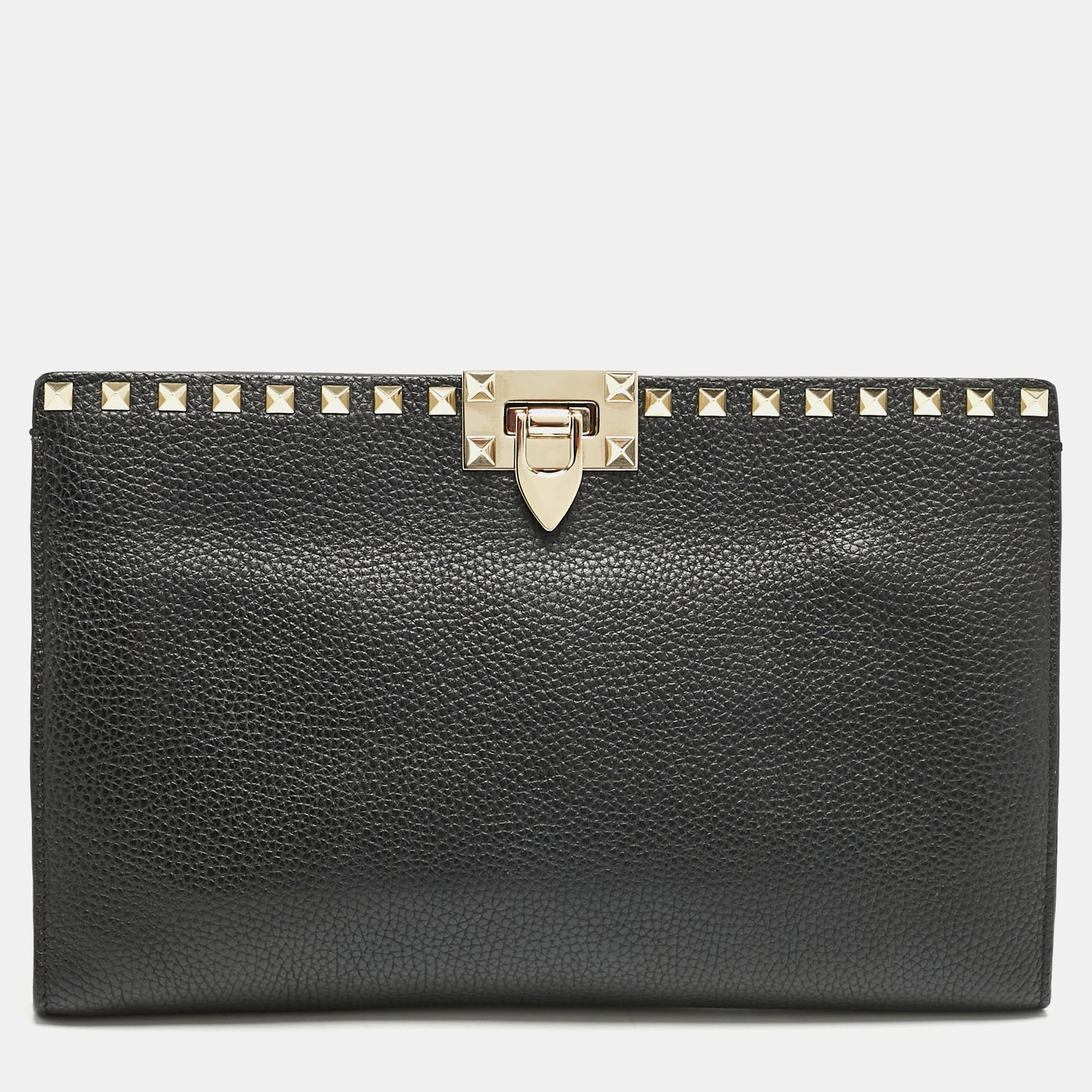 

Valentino Black Leather Rockstud Pouch