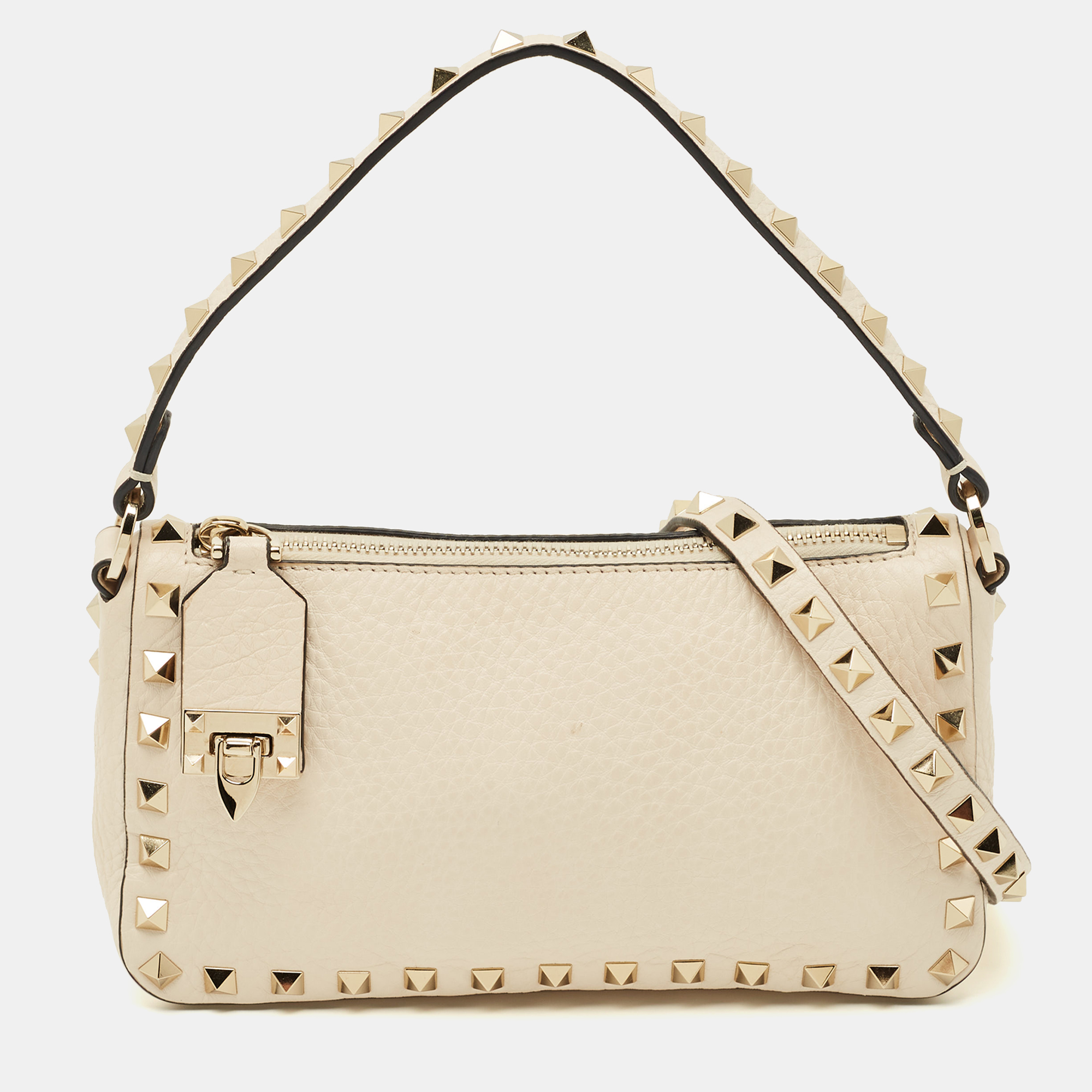 

Valentino Beige Leather Small Rockstud Crossbody Bag