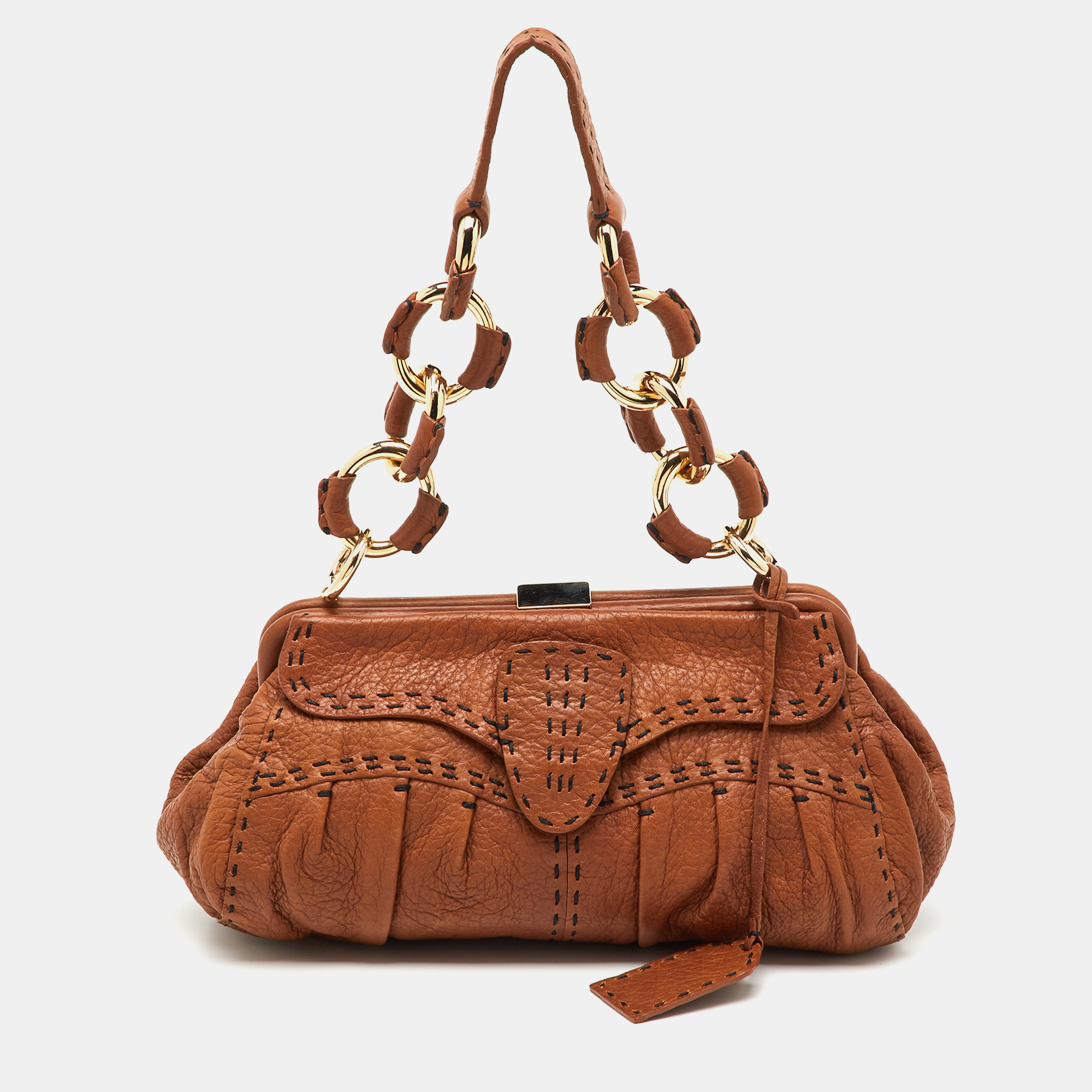 

Valentino Garavani Brown Leather Vintage Shoulder Bag