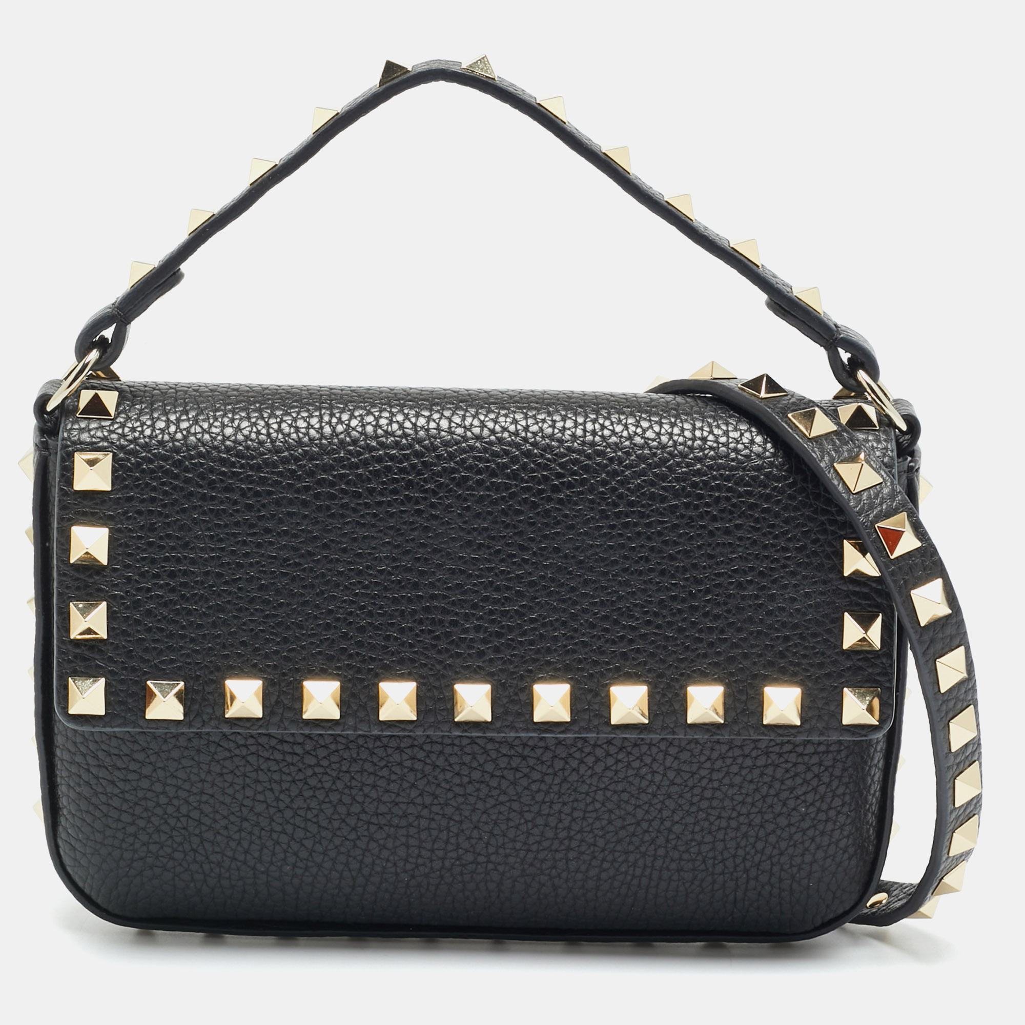

Valentino Rockstud Black Leather Clutch Bag