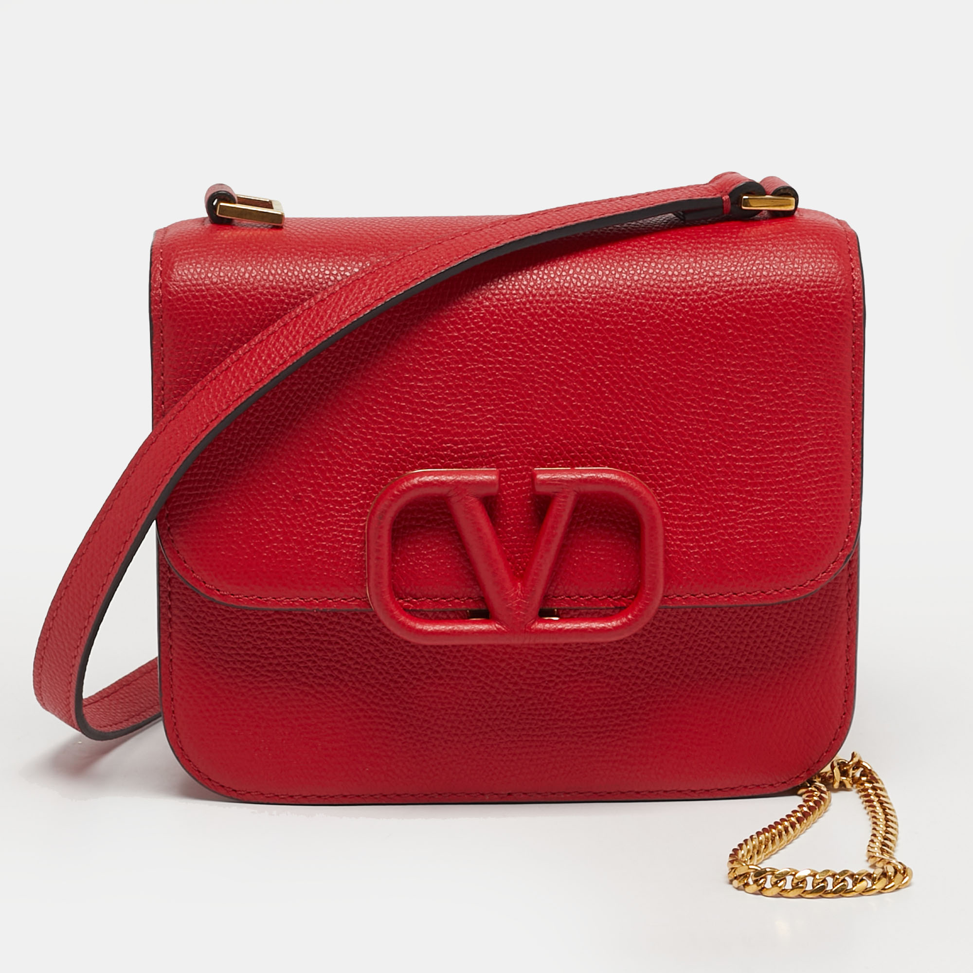 

Valentino VSling Red Leather Shoulder Bag