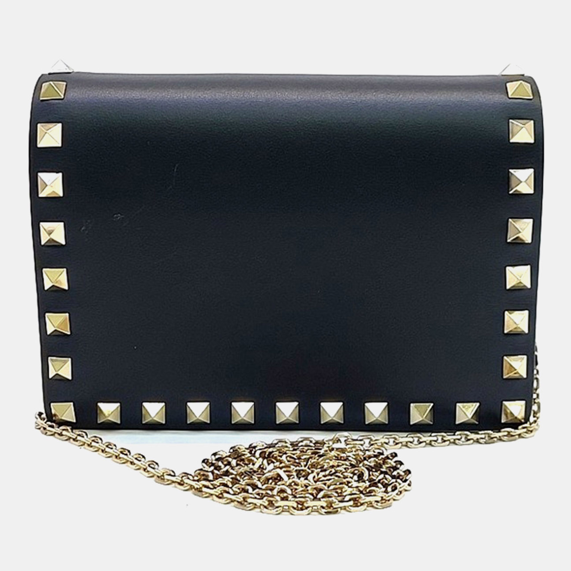 

Valentino Black Leather Rockstud Mini Crossbody Bag