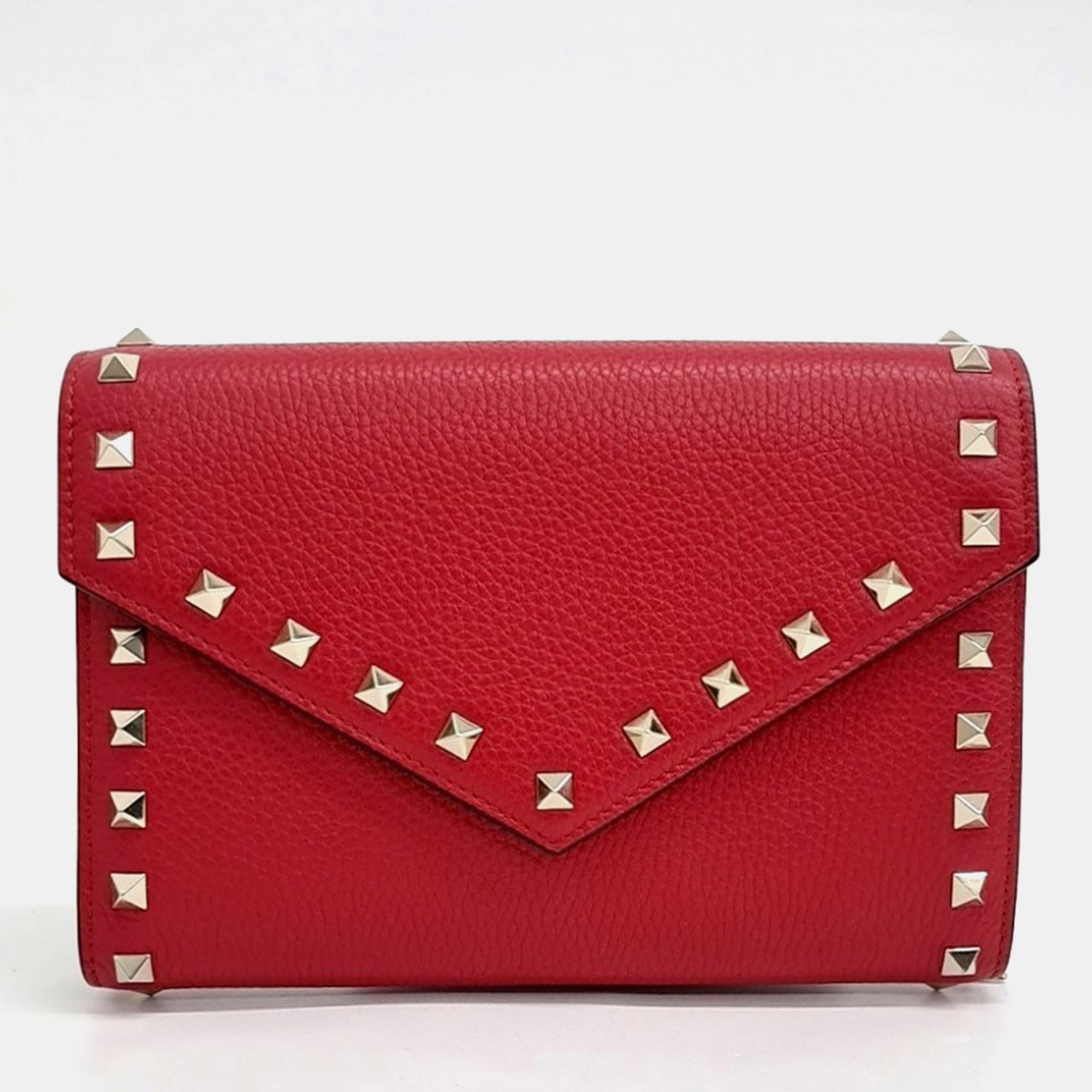 

Valentino Red Leather Rockstud Crossbody Bag