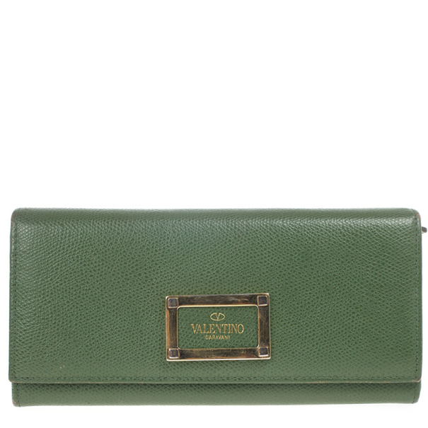 Pre Owned Valentino Garavani Flap Continental Wallet