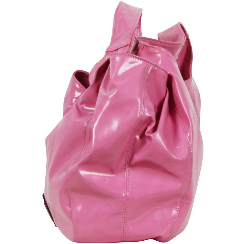 

Valentino Pink Leather Bow Detail Slouchy Tote Bag