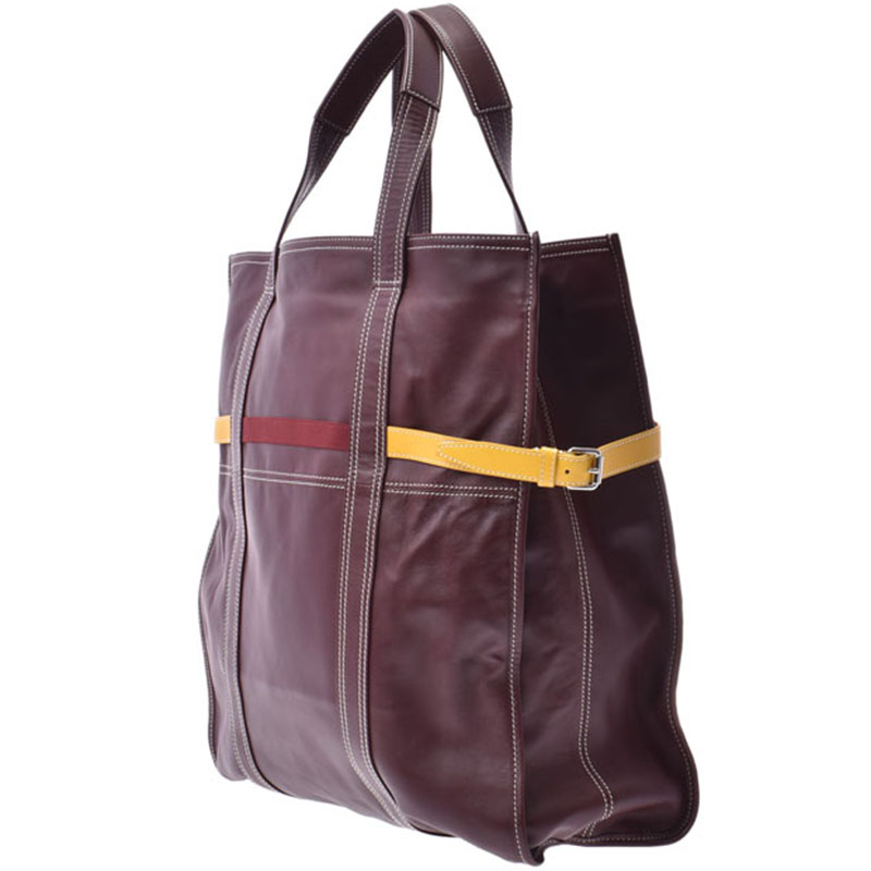 

Valentino Burgundy/Yellow Leather Tote Bag