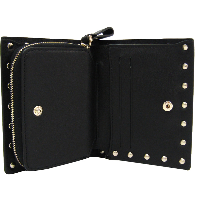 

Valentino Black Leather Garavani Rockstud Wallet
