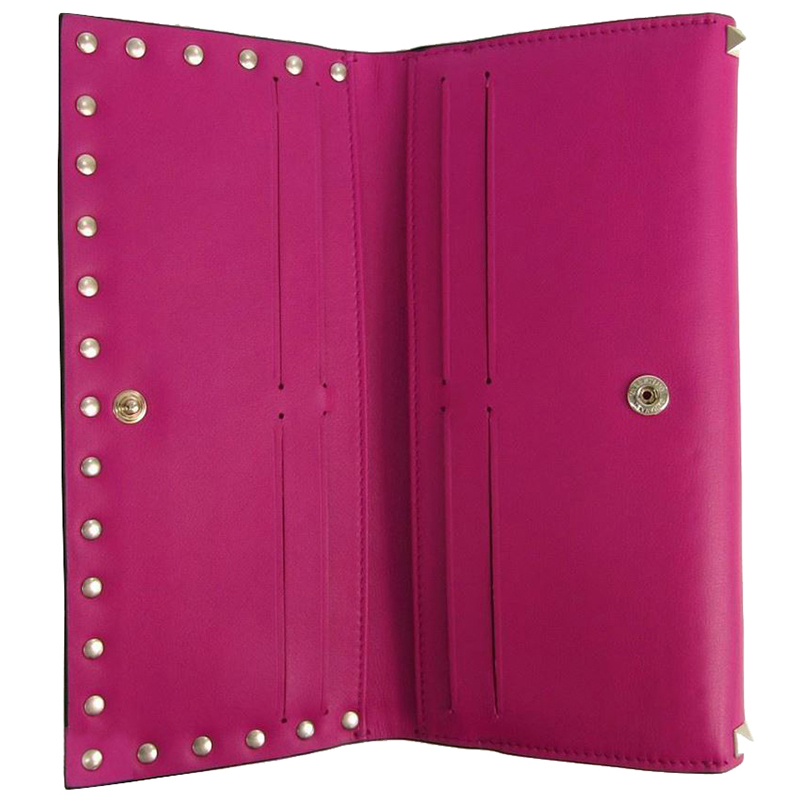 

Valentino Purple Leather Garavani Rockstud Long Wallet
