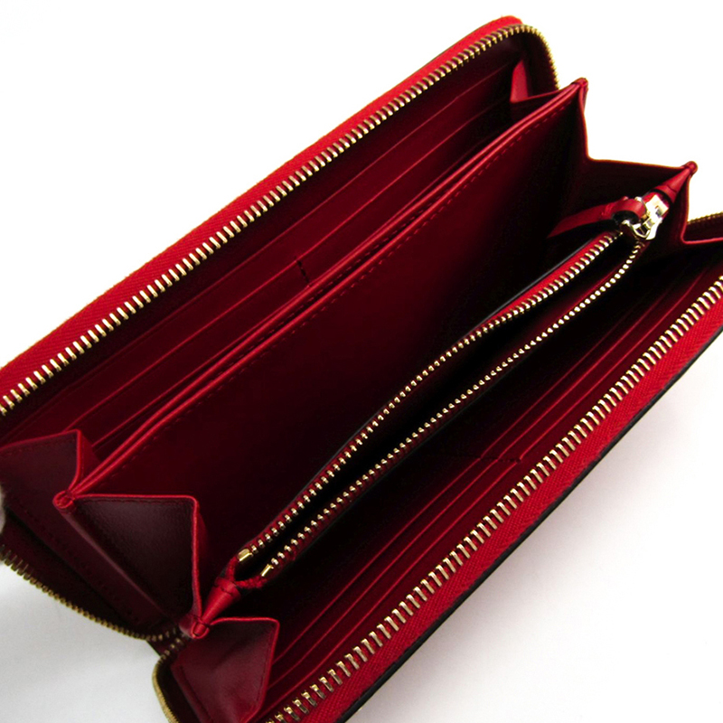 

Valentino Red Leather Garavani Rockstud Long Wallet