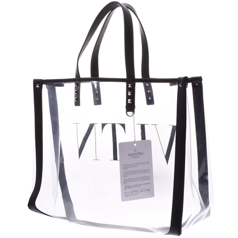 

Valentino Black Vinyl Leather Shopping Bag