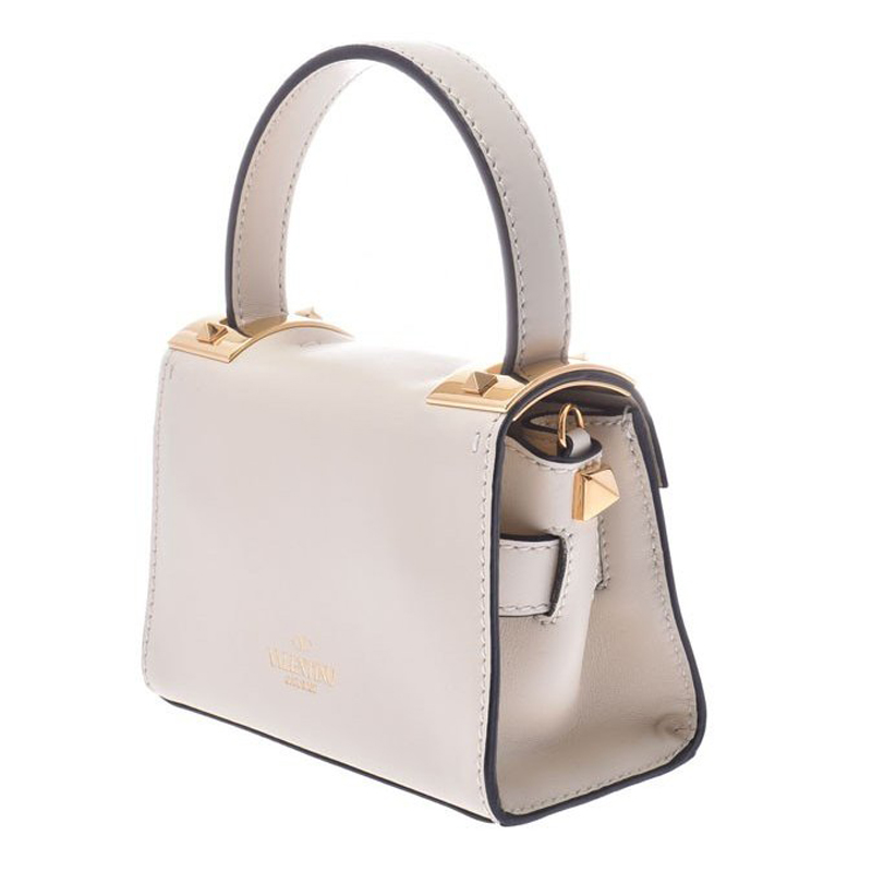 

Valentino White Leather Top Handle Bag