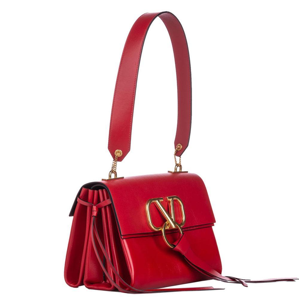 

Valentino Red Leather VRing Shoulder Bag