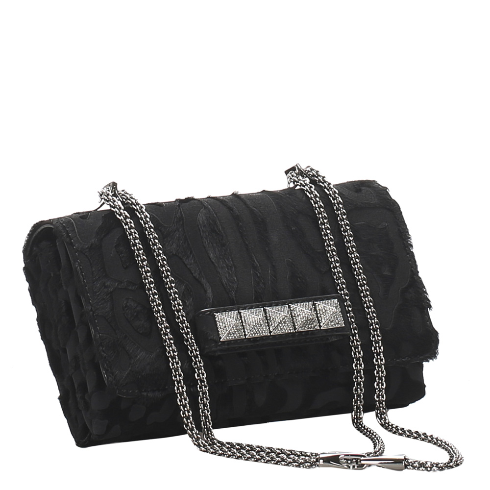 

Valentino Black Velvet Nylon Rockstud VaVa Voom Crossbody Bag