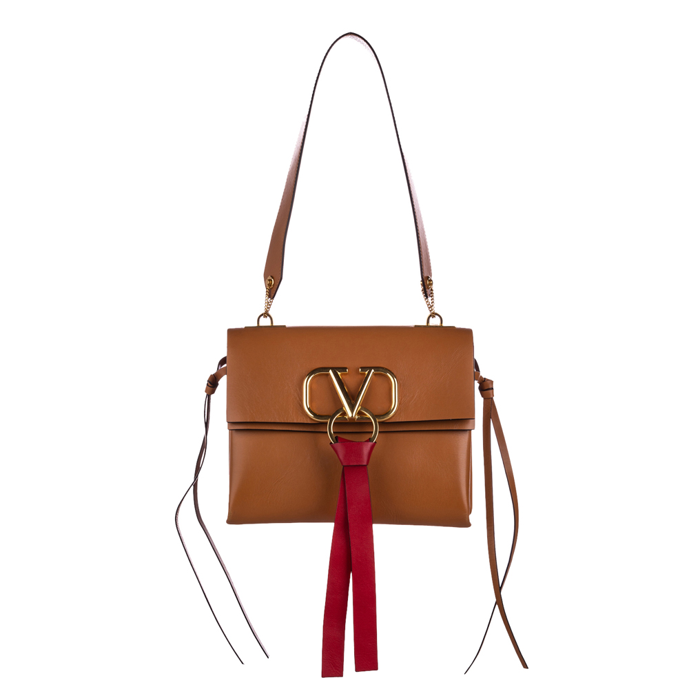 Valentino Garavani Brown VRing Leather Crossbody Bag ○ Labellov ○ Buy and  Sell Authentic Luxury
