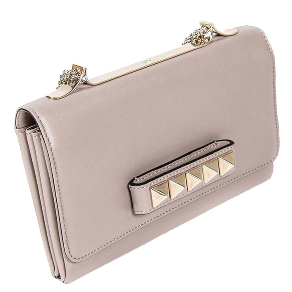 

Valentino Nude Leather Va Va Voom Shoulder Bag, Beige