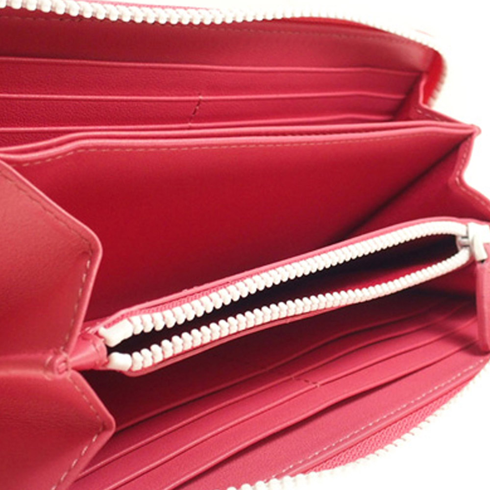 

Valentino Red/White Leather Rockstud Wallet, Pink
