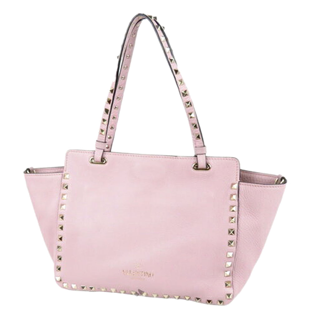 

Valentino Pink Leather Small Rockstud Satchel