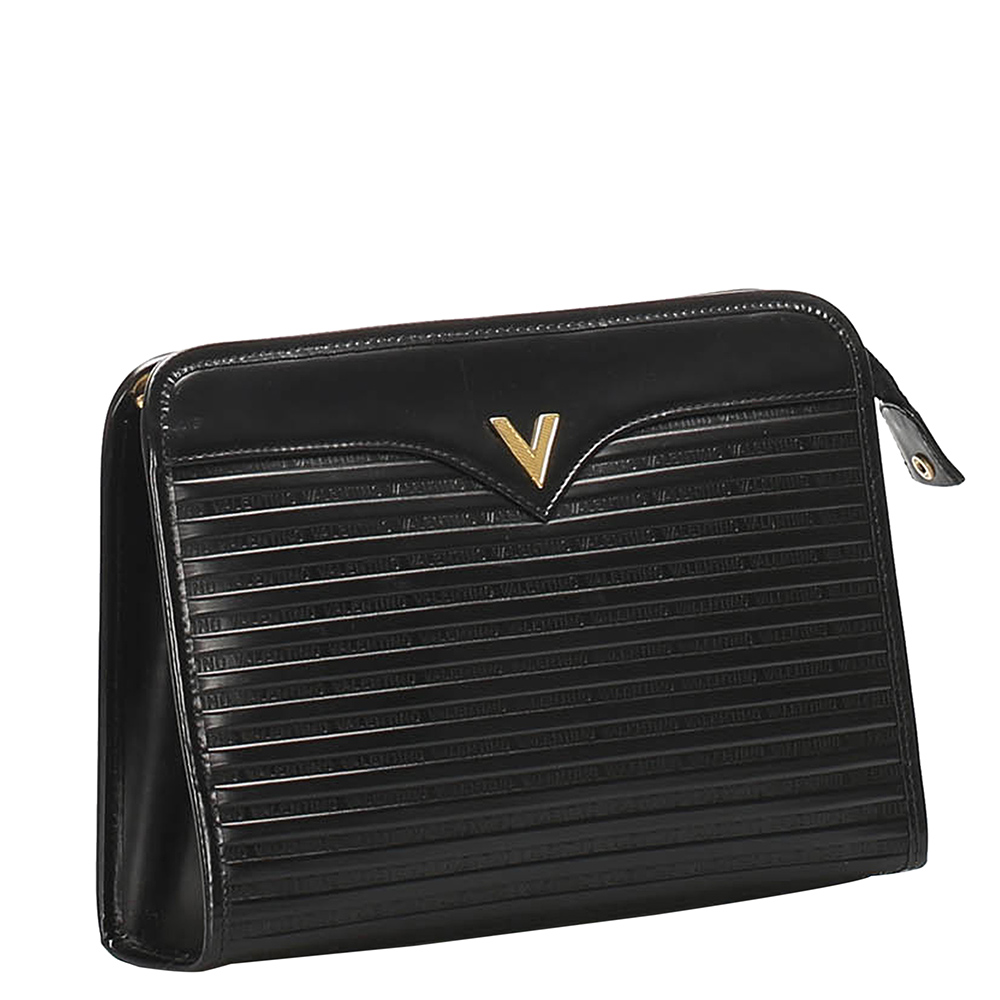 

Valentino Black Leather Clutch Bag
