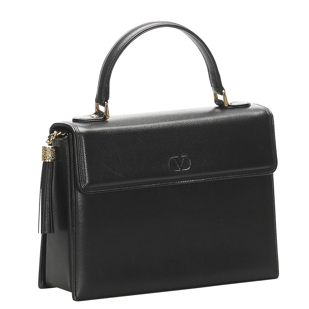 

Valentino Black Leather Satchel Bag