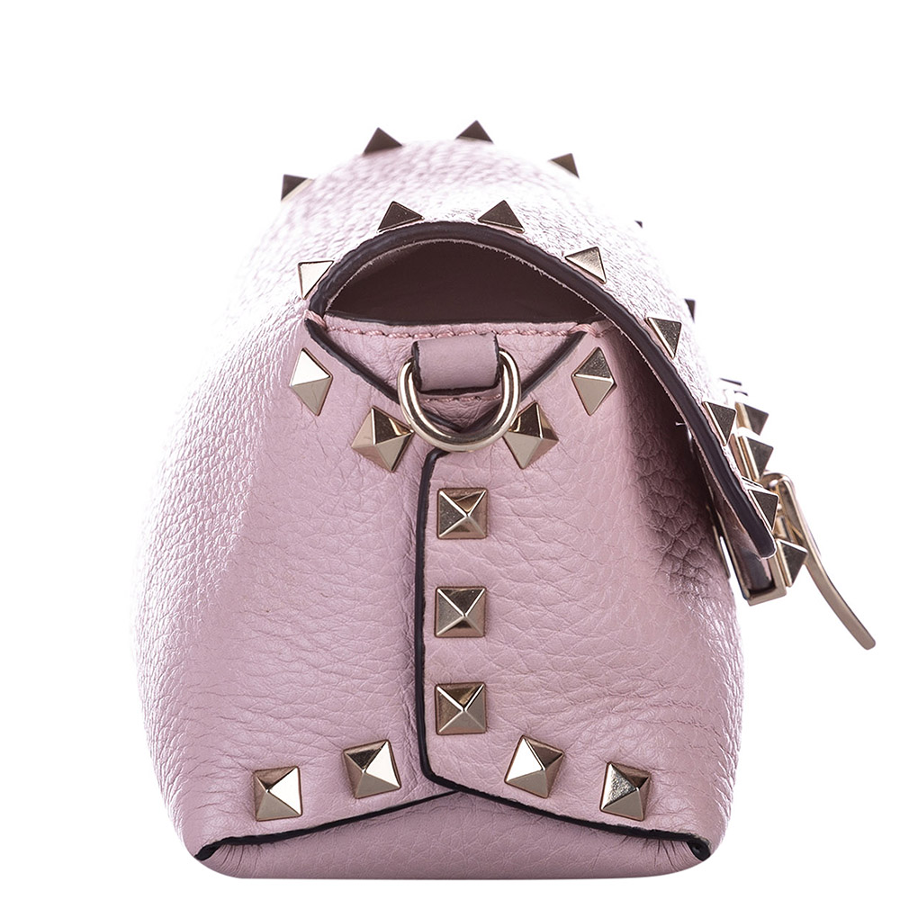 

Valentino Pink Leather Rockstud Crossbody Bag