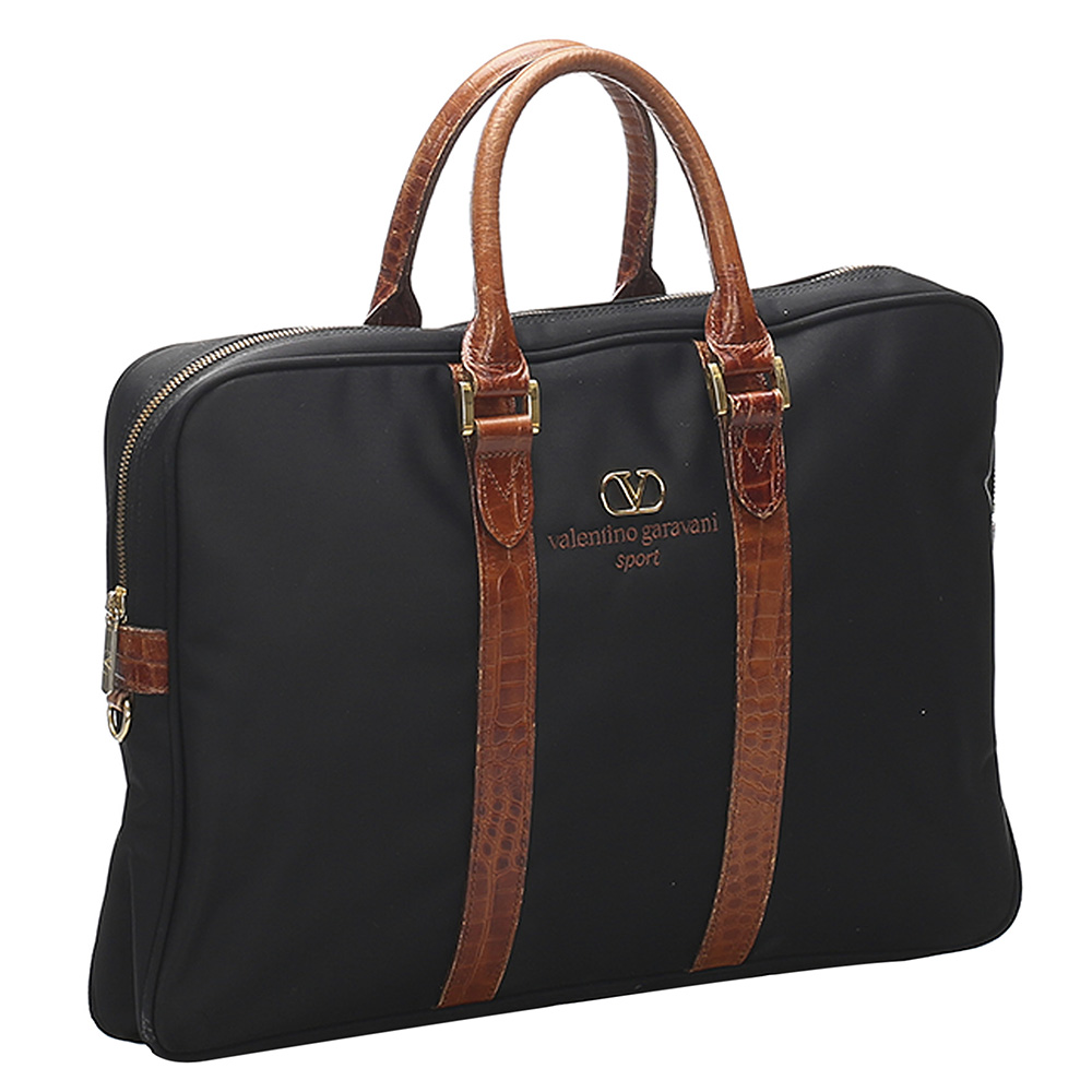 

Valentino Brown /Black Nylon Business Bag