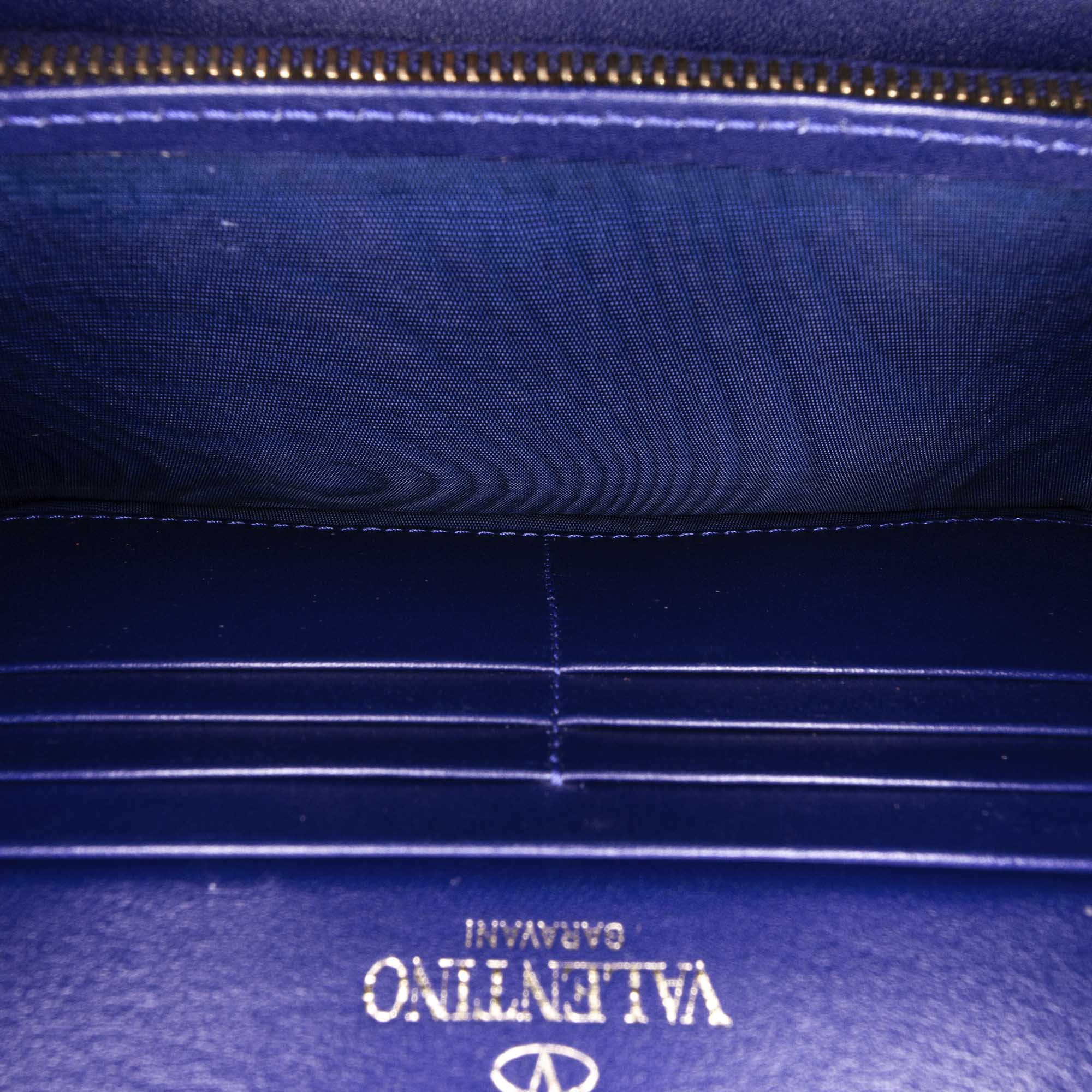 

Valentino Blue Leather Flap Wallet