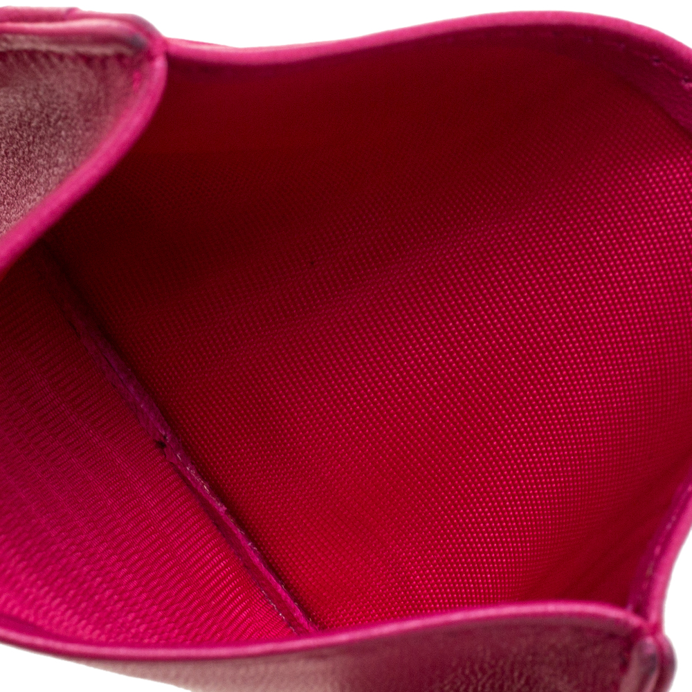 

Valentino Pink Leather Card Holder