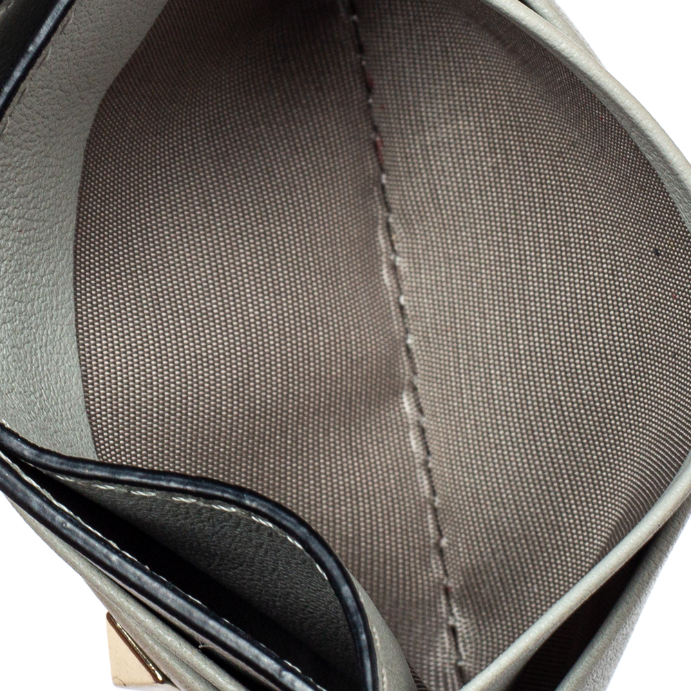 

Valentino Light Grey Leather Rockstud Card Holder