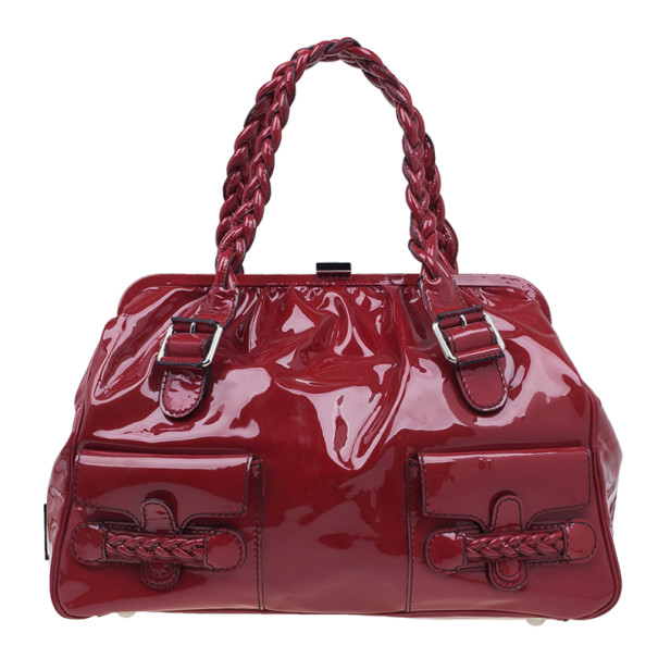 valentino red patent bag