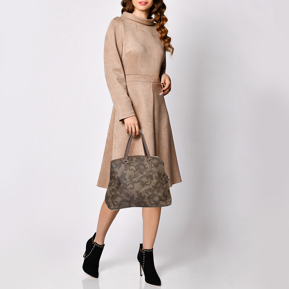 

Valentino Beige Leather And PVC Satchel