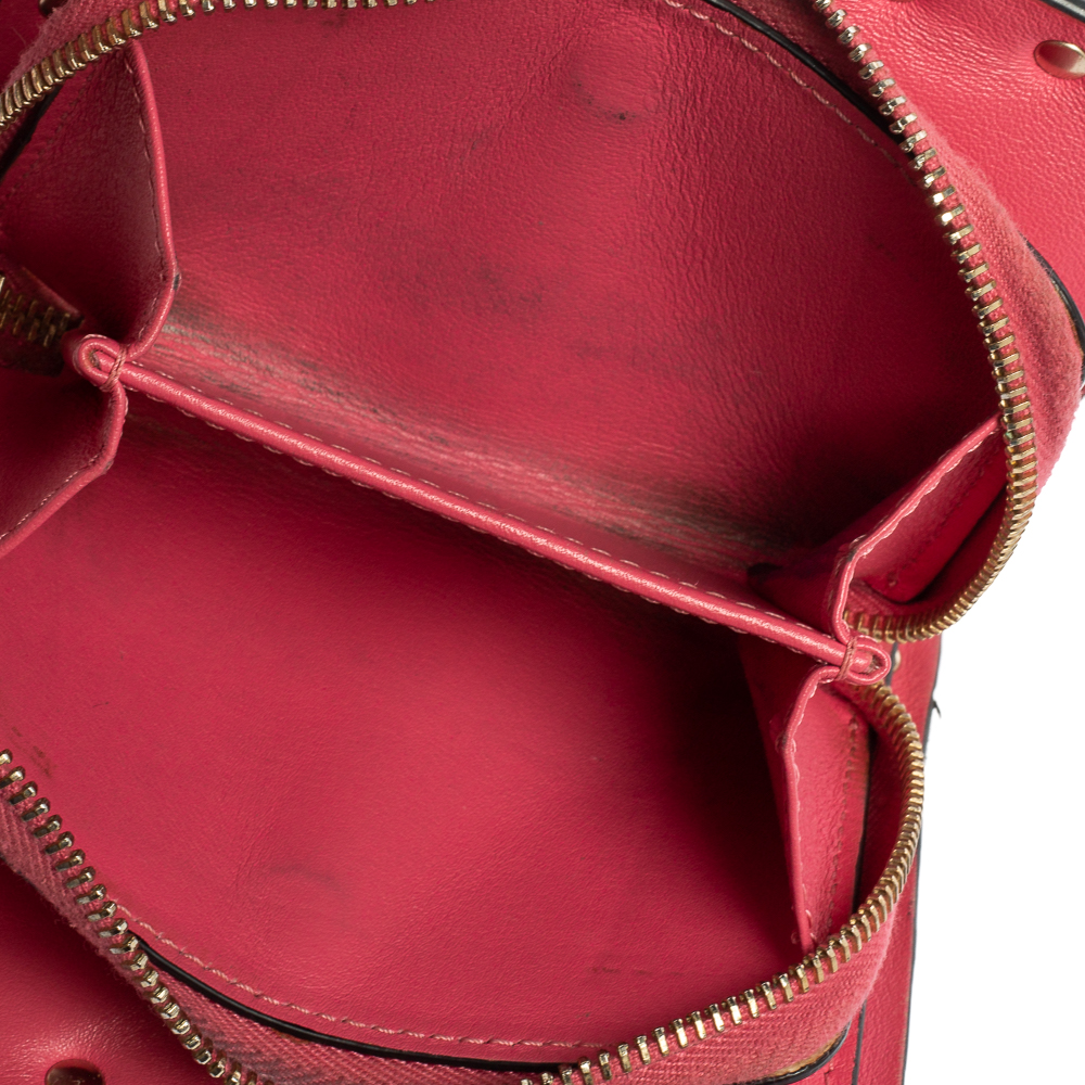 

Valentino Pink Leather Rockstud Spike Zip Around Compact Wallet