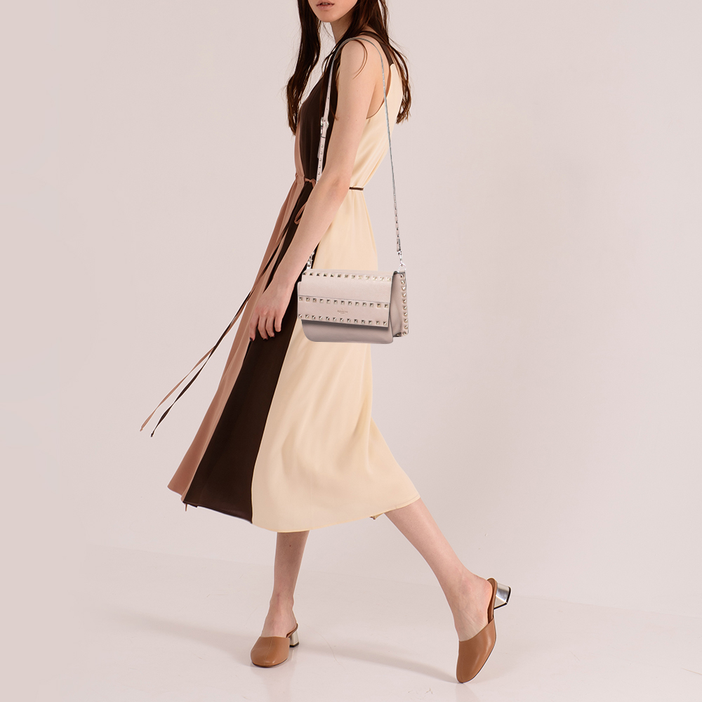 

Valentino Dusty Pink Leather Small Rockstud Crossbody Bag