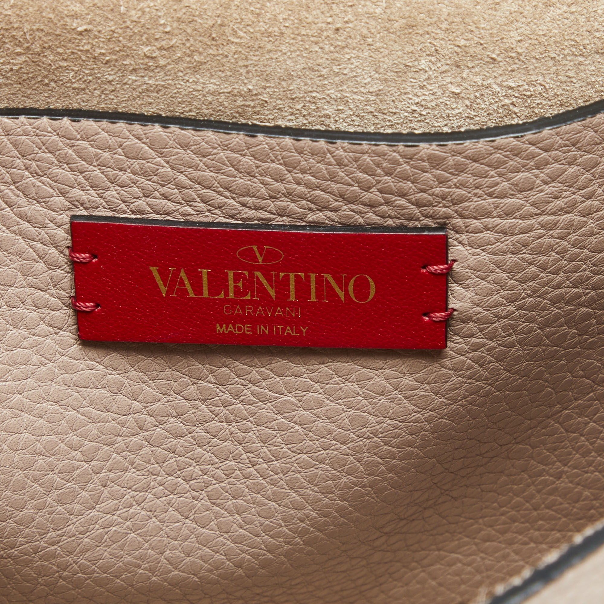 

Valentino Beige Leather Small Rockstud Crossbody Bag, Pink