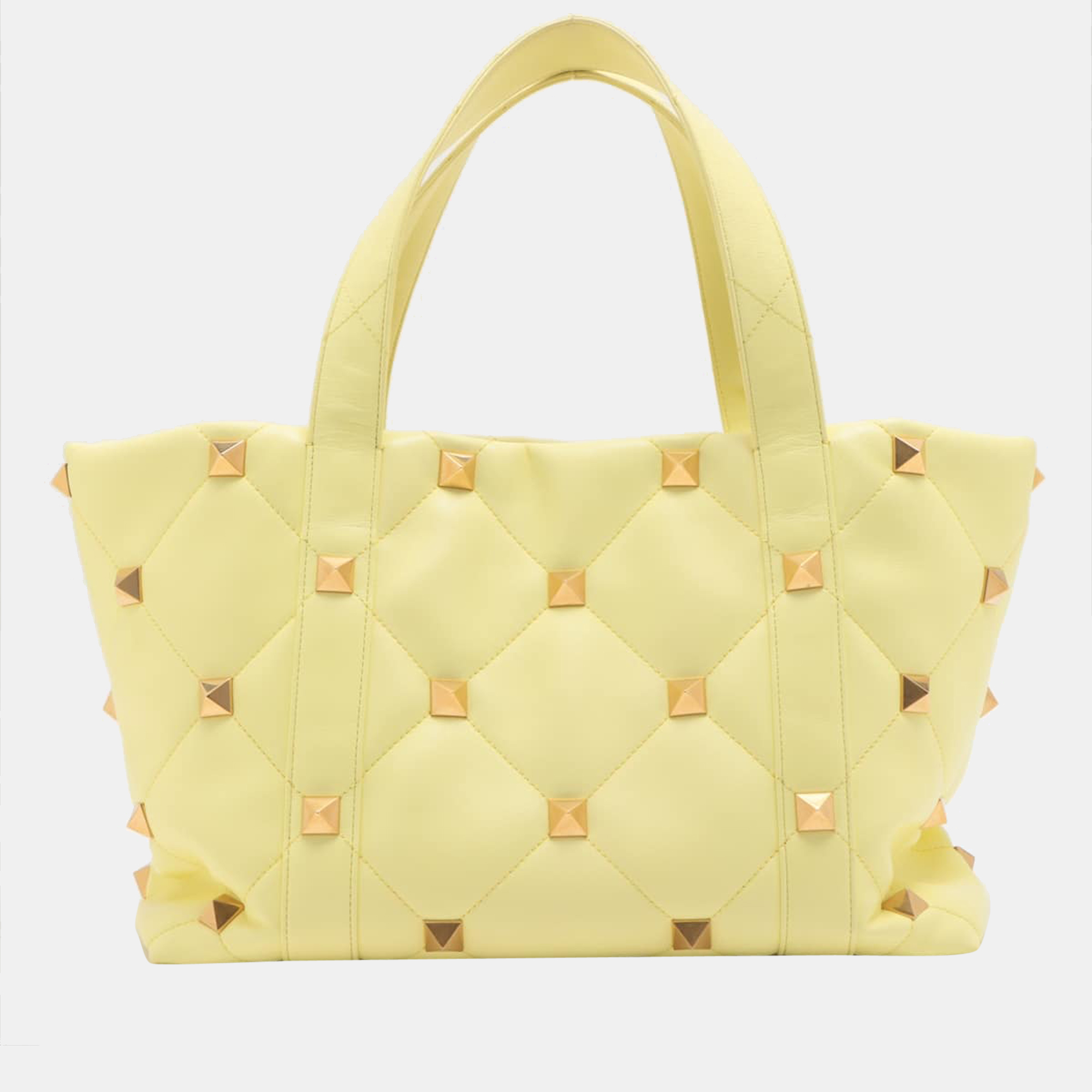 

Valentino Roman studs Leather Tote bag Yellow