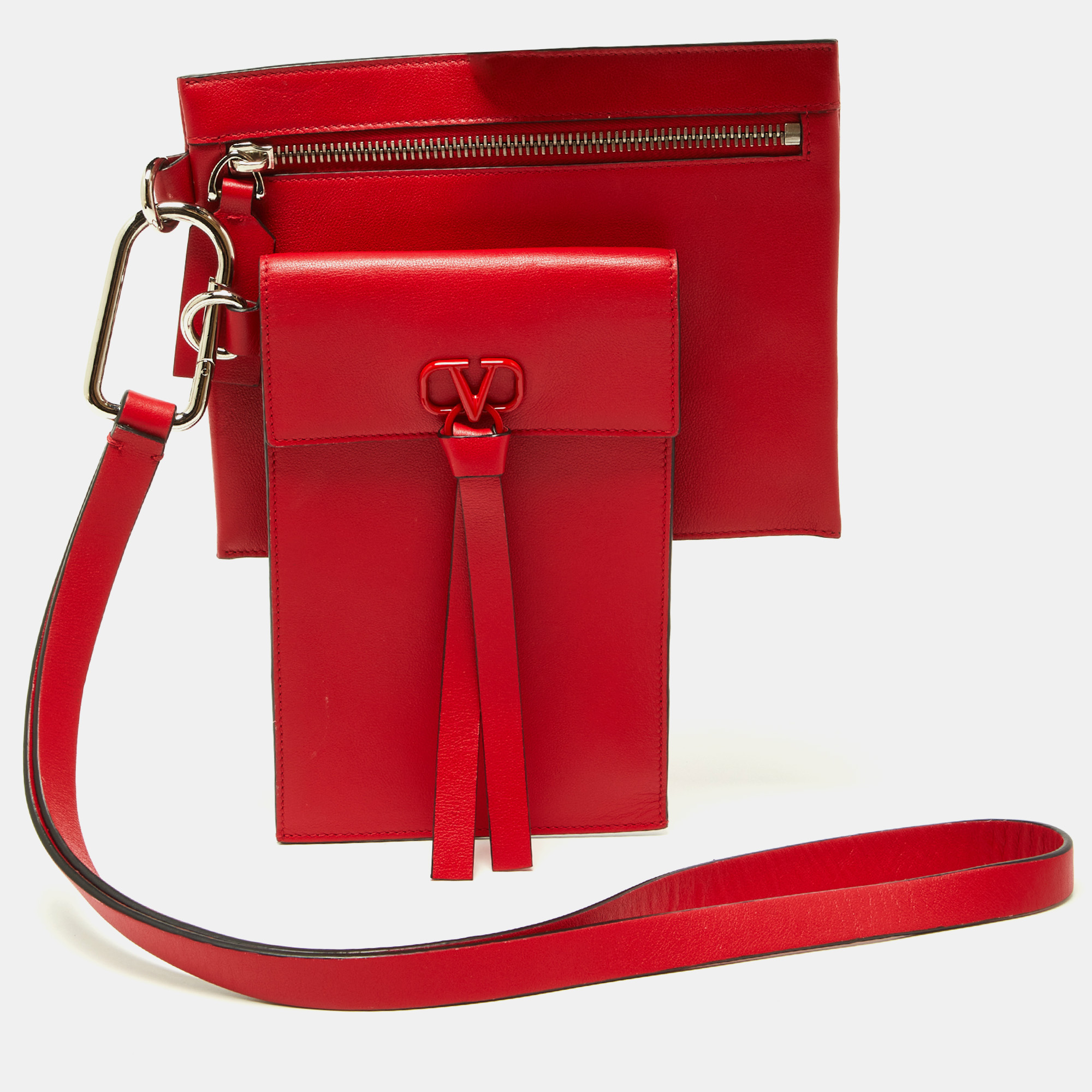 Vring leather crossbody bag Valentino Garavani Red in Leather