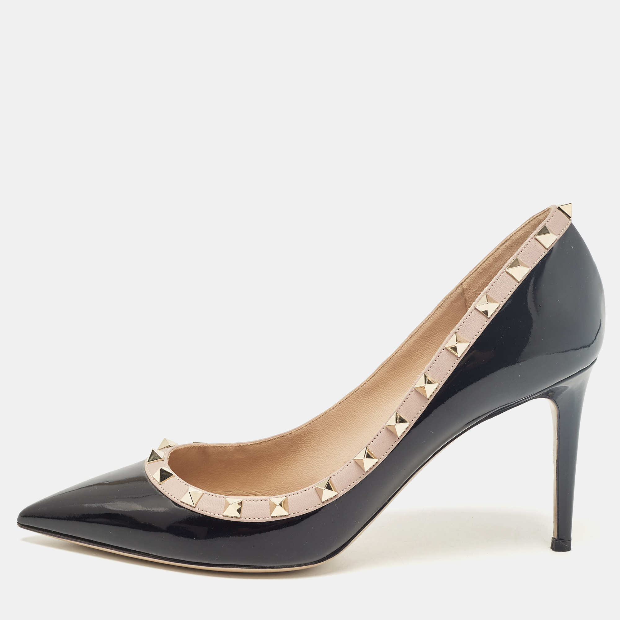 

Valentino Black Patent Leather Rockstud Pumps Size