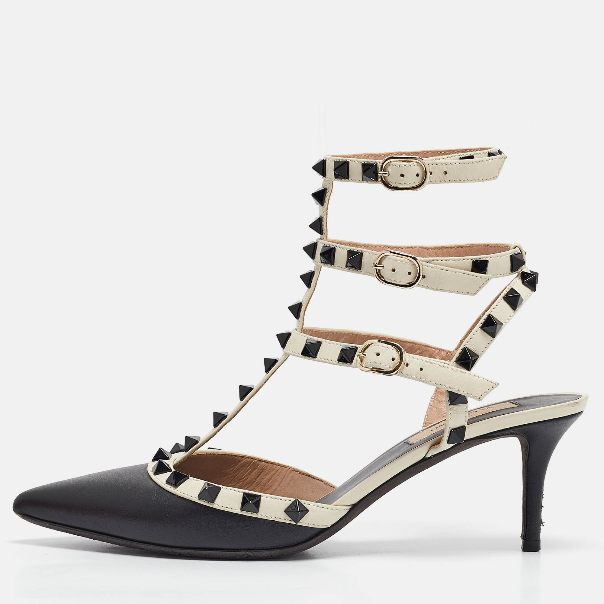 

Valentino Black Leather Rockstud Pumps Size