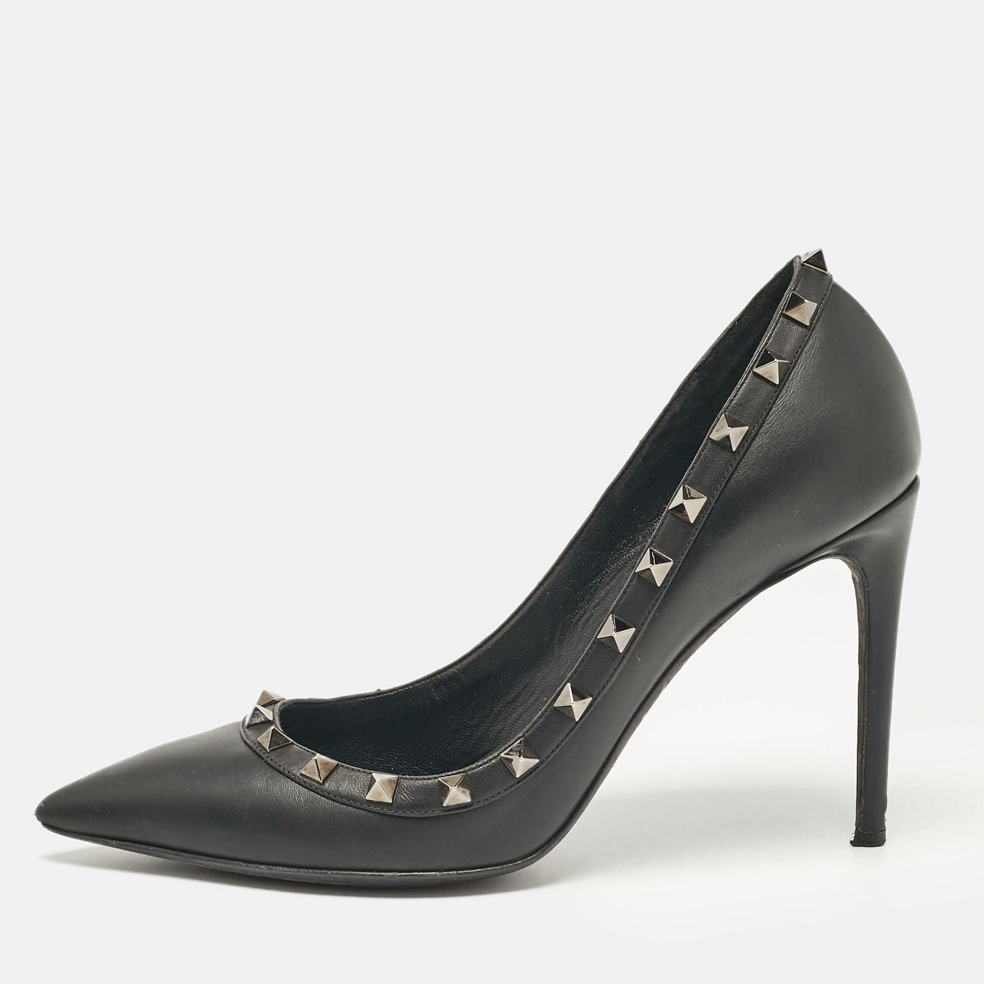 

Valentino Black Leather Rockstud Pumps Size