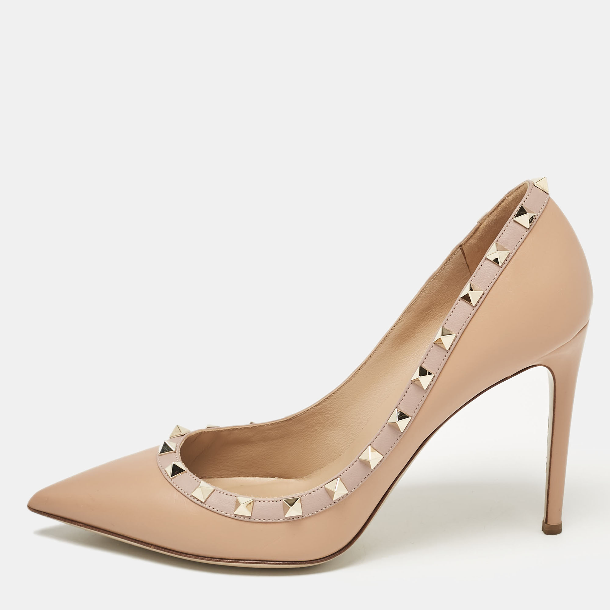 

Valentino Dusty Pink Leather Rockstud Pumps Size