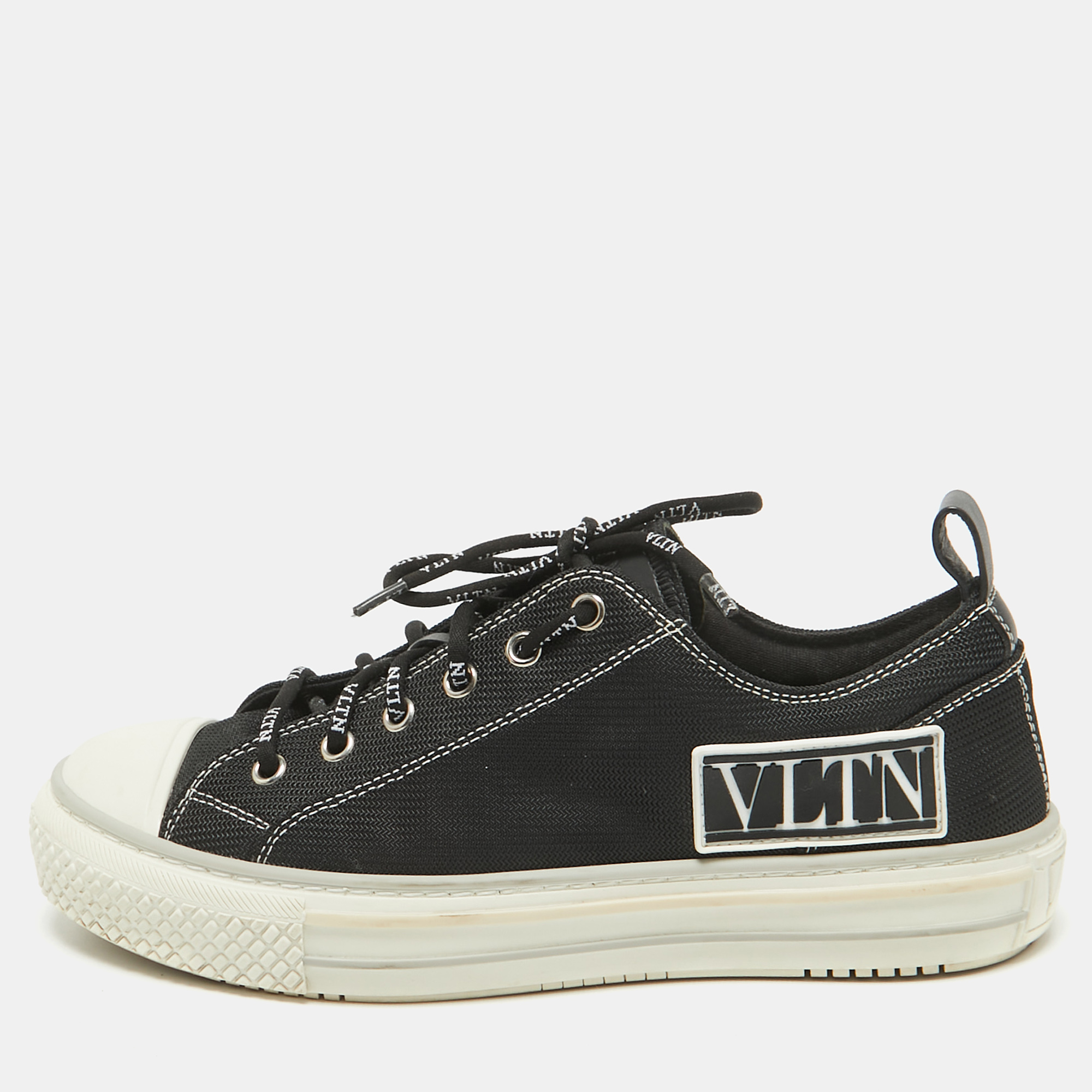 

Valentino Black Mesh Giggies Lace Up Sneakers Size