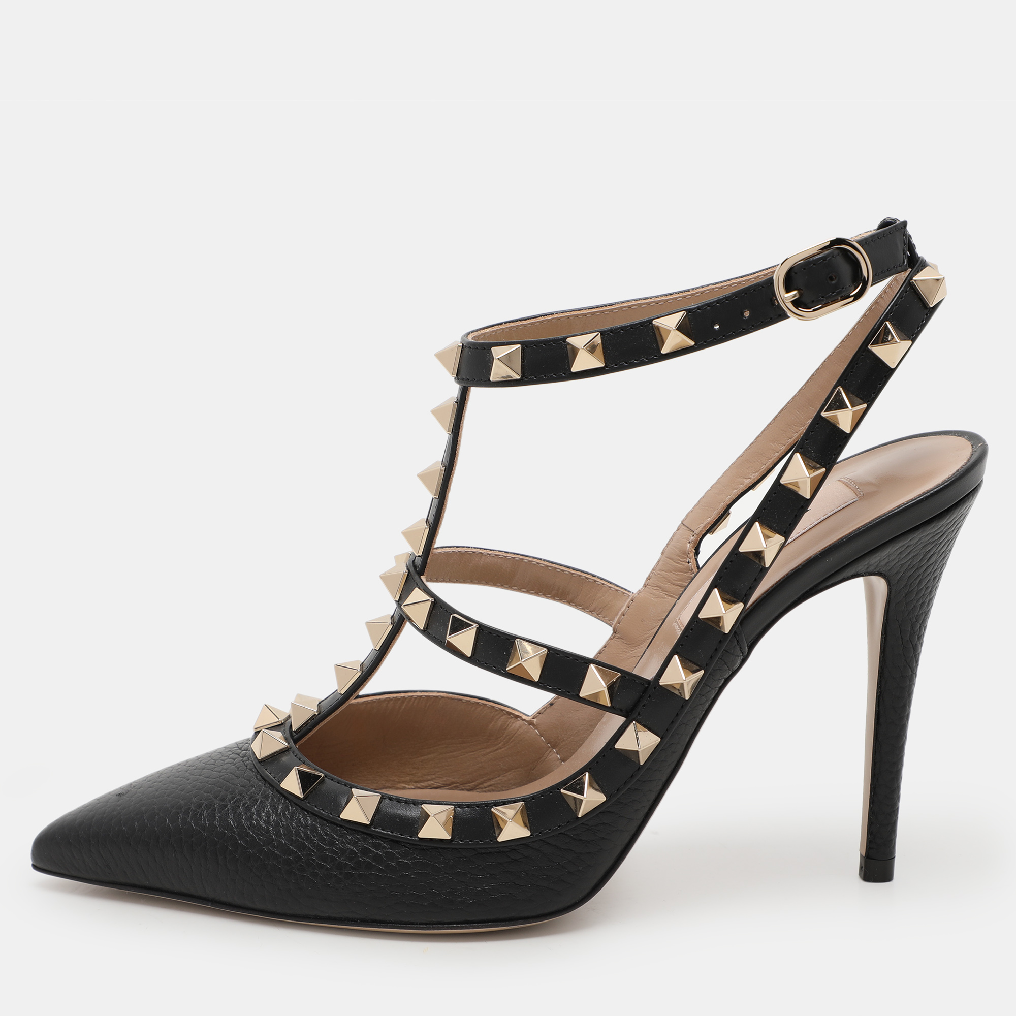 

Valentino Black Leather Rockstud Pumps Size 37