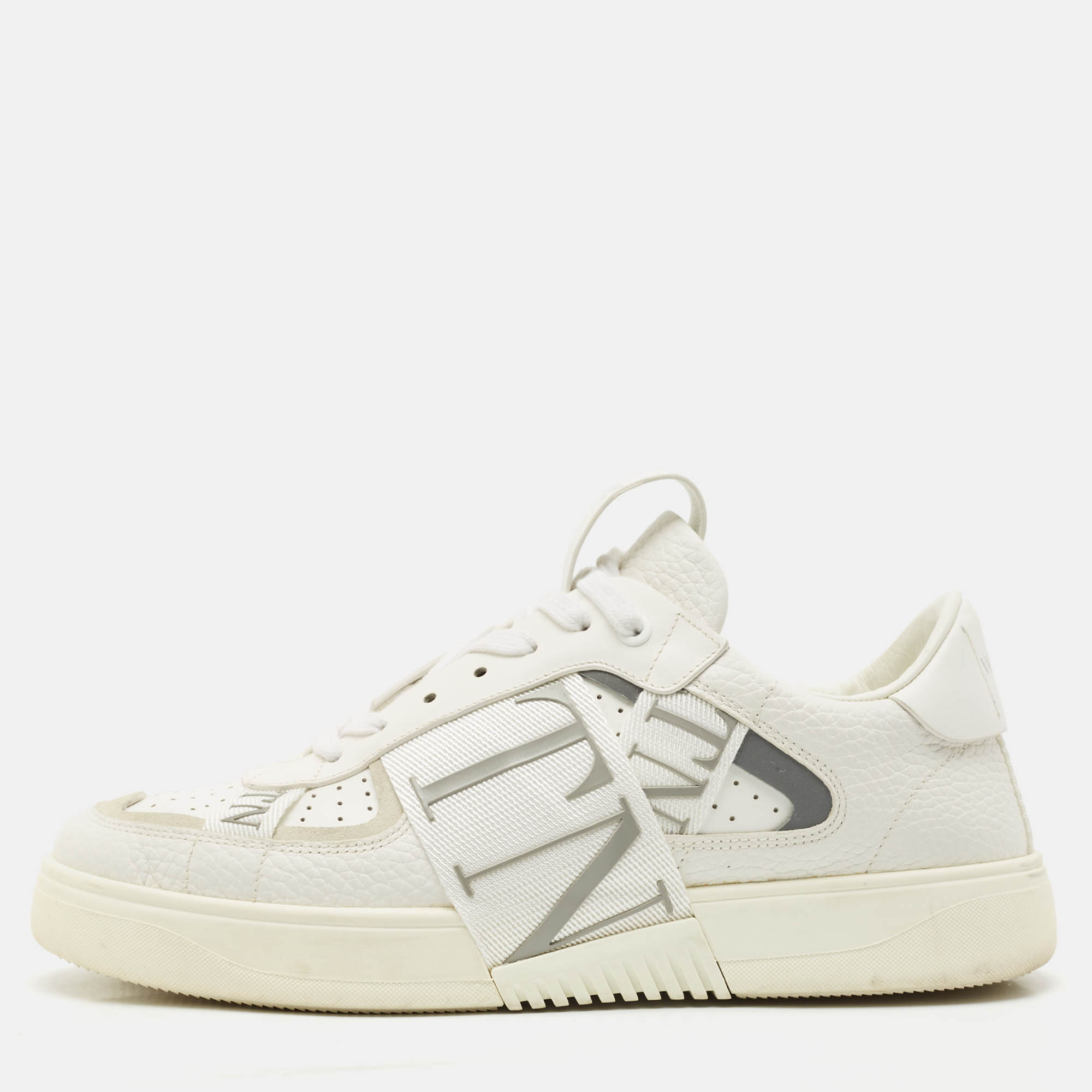 

Valentino White Canvas and Leather VL7N Sneakers Size