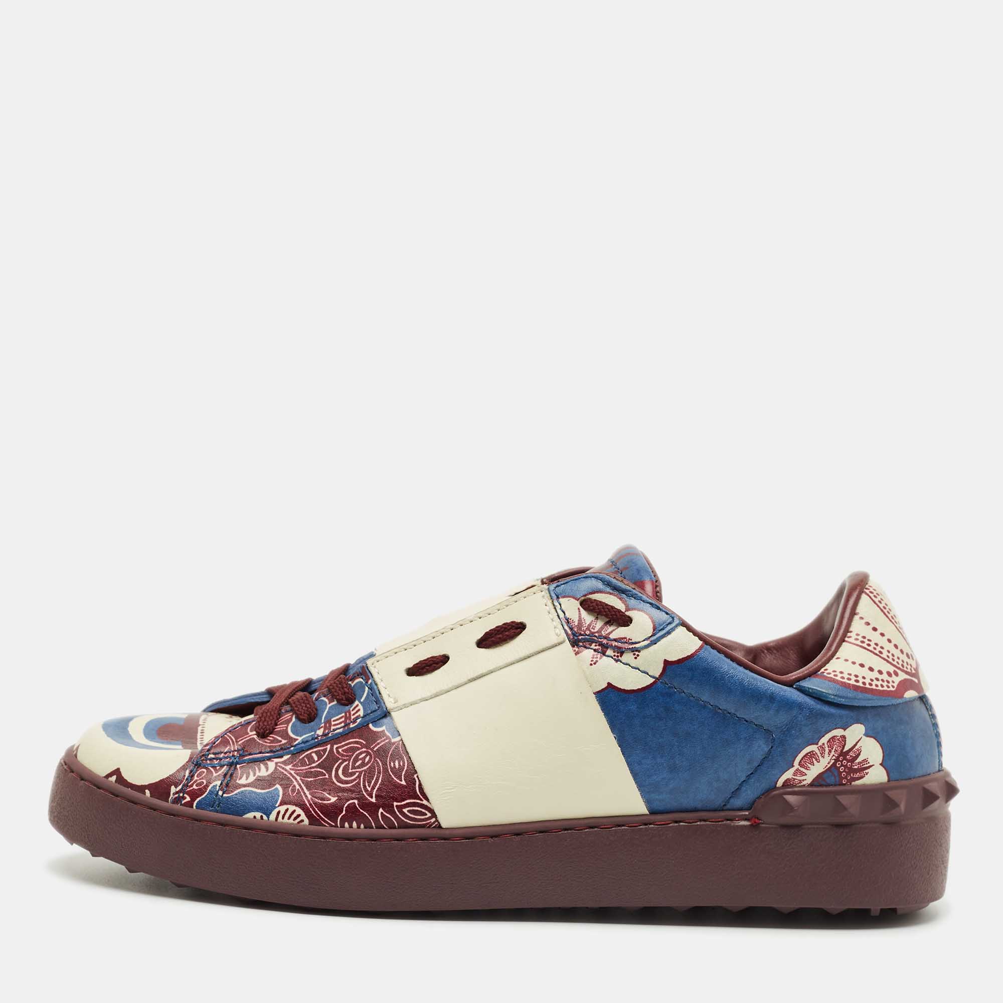 

Valentino Multicolor Leather VL7N Lace Up Sneakers Size