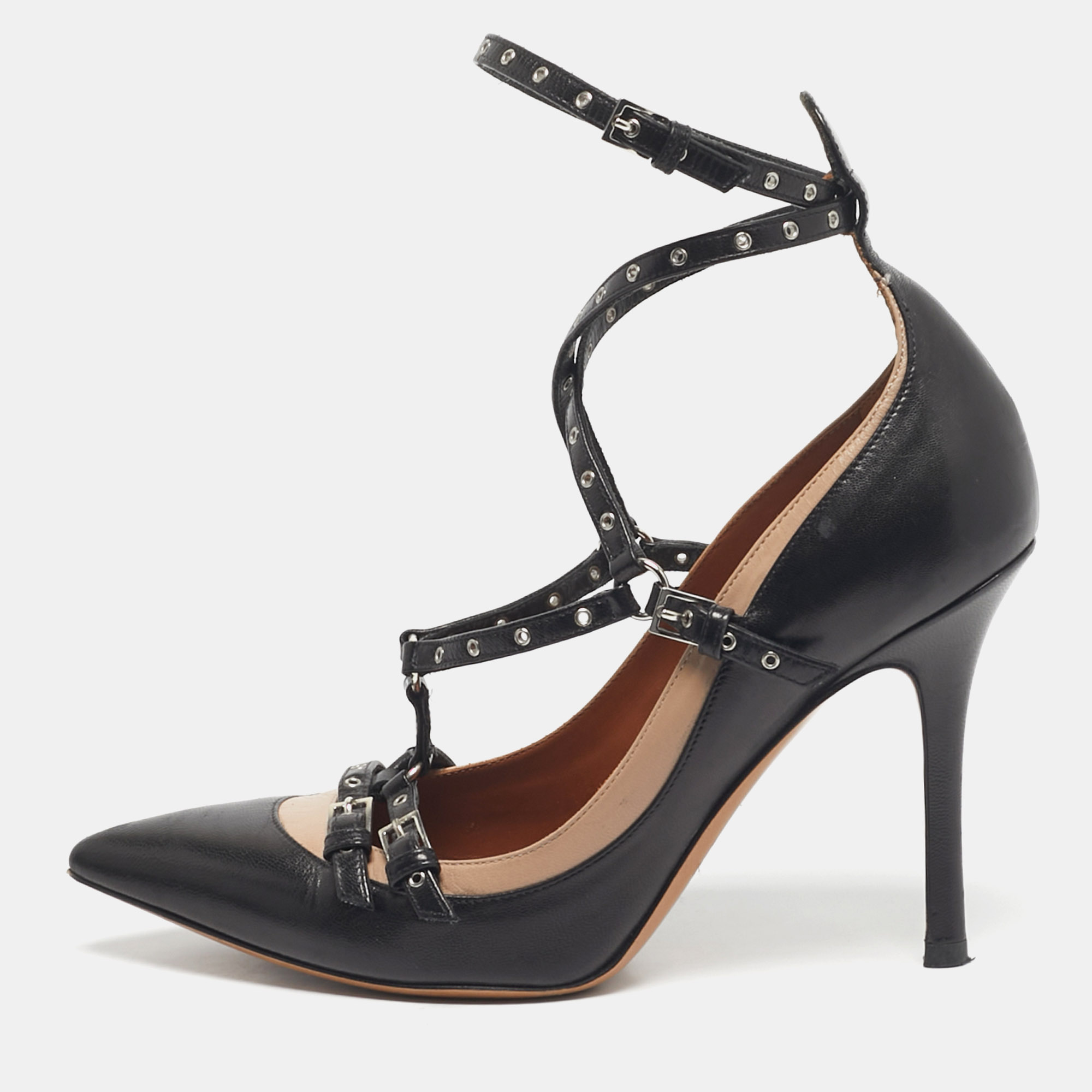

Valentino Black Leather Love Latch Pumps Size 36.5