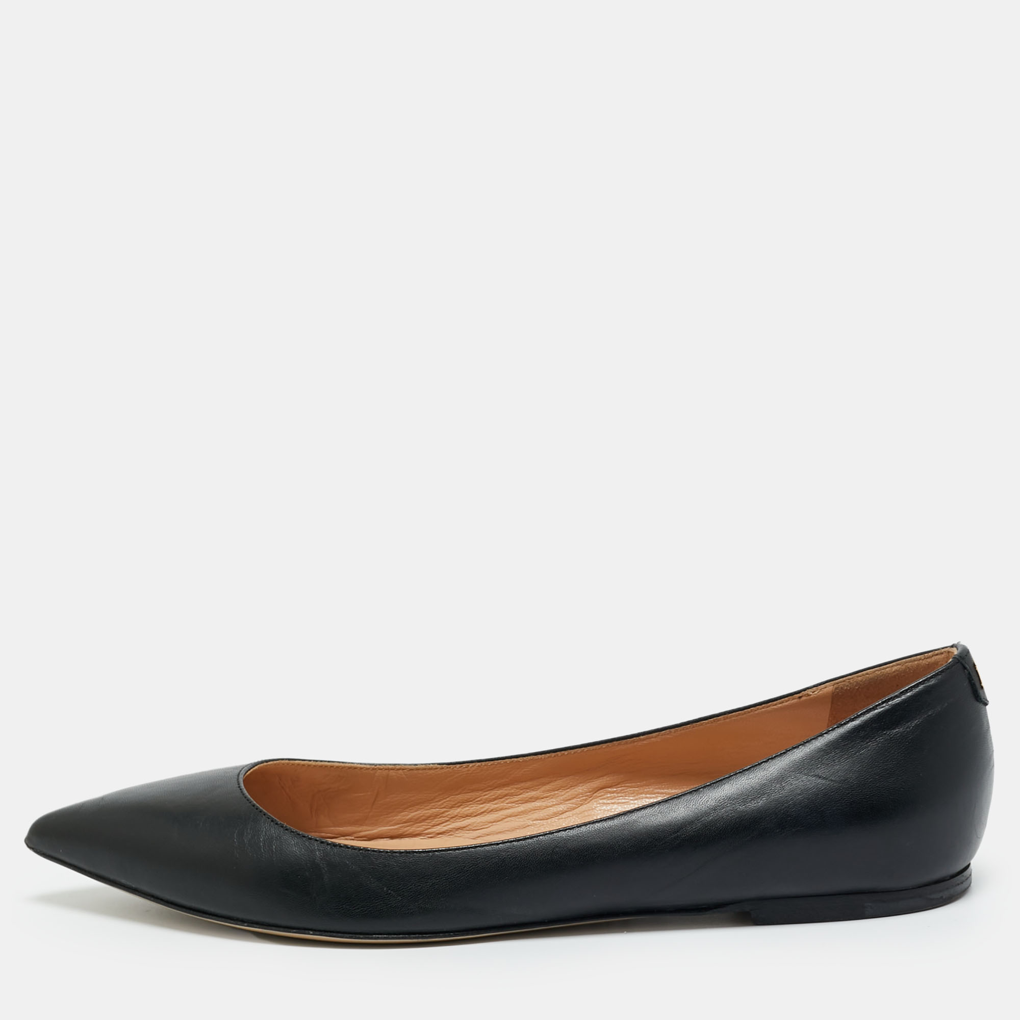 

Valentino Black Leather One Stud Ballet Flats Size