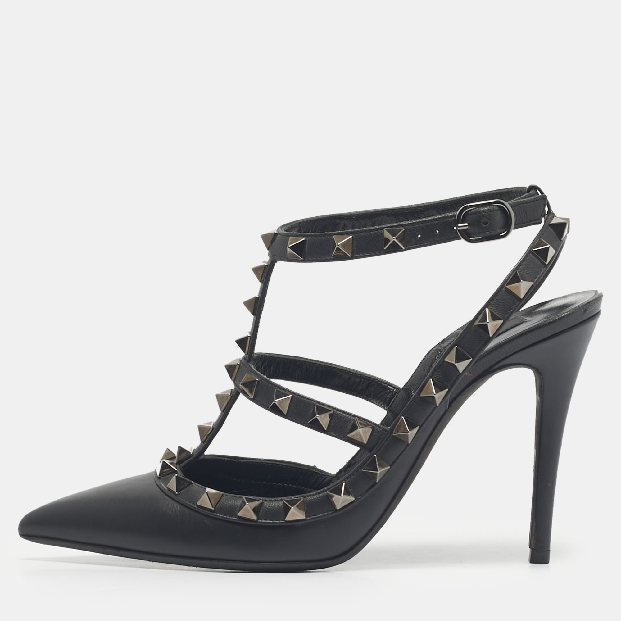 

Valentino Black Leather Rockstud Pumps Size