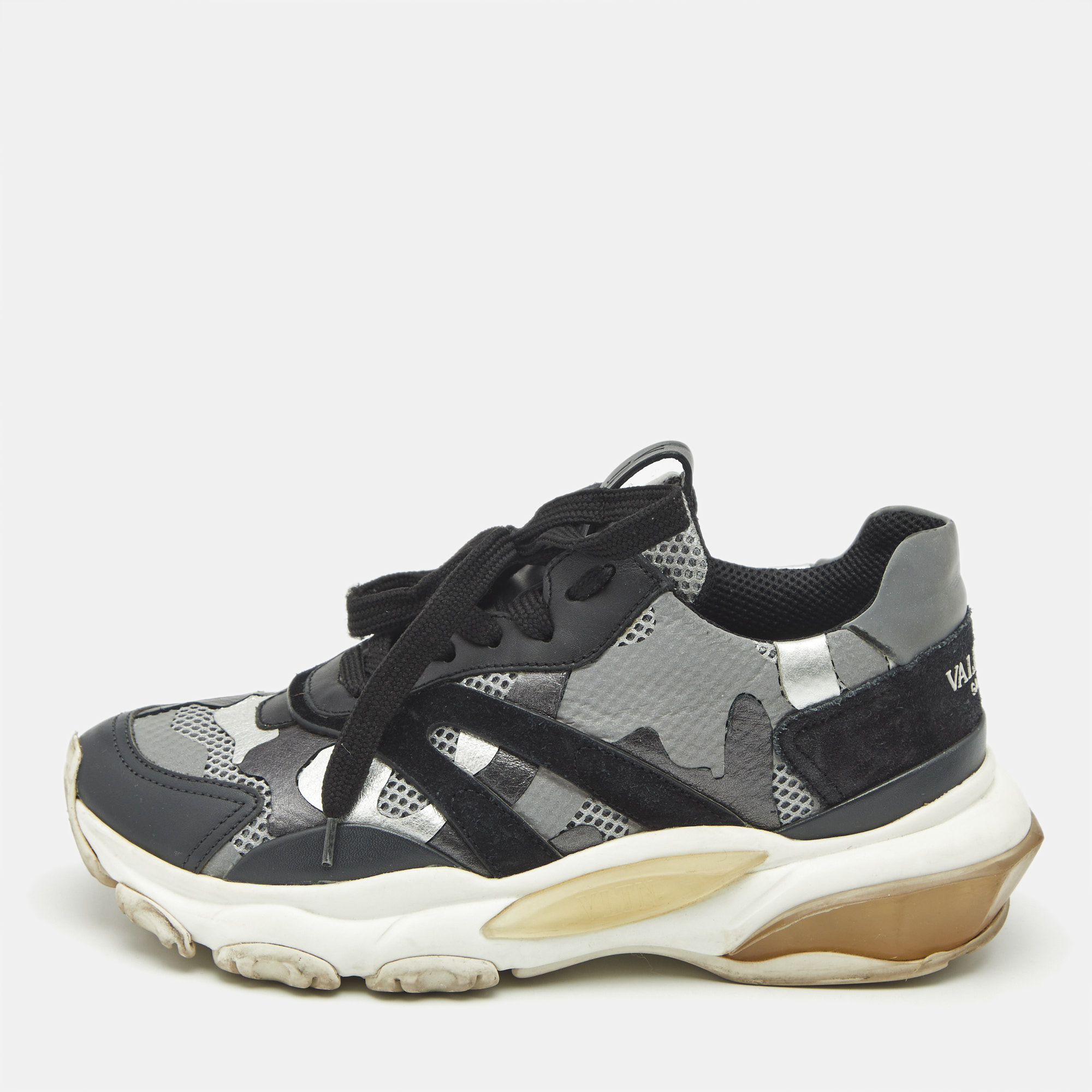 

Valentino Bounce Size  Multicolor Leather and Suede Low Top Sneakers