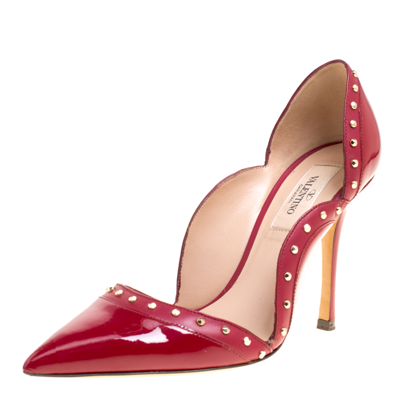 burgundy valentino shoes