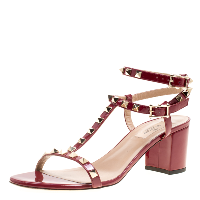 maroon valentino shoes