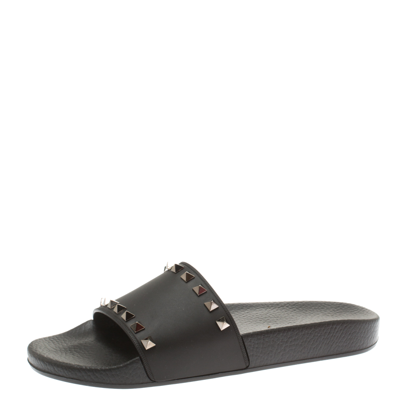 Details about  / Valentino Garavani Rockstud Slide Sandals Size 40 MSRP $345 B6